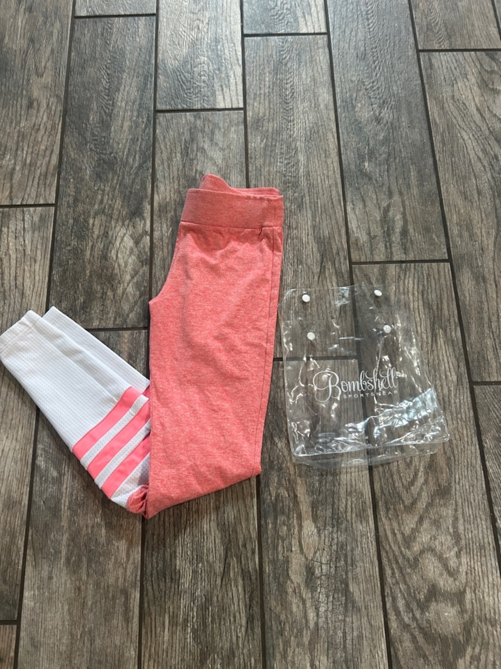 Bombshell Sportswear, Coral Athletic Leggings,